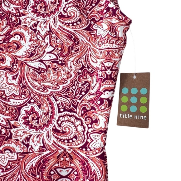 NWT Title Nine Athleisure Dress in Red Orange White size Small - Picture 5 of 12